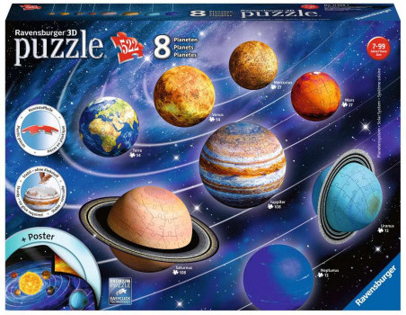 Puzzle 3D système solaire avec les planètes